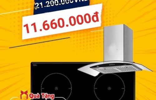 COMBO 15 - BẾP TỪ + HÚT MÙI BAUER TẶNG BỘ NỒI GIÁ CỰC SỐC